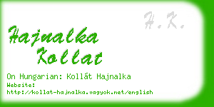 hajnalka kollat business card